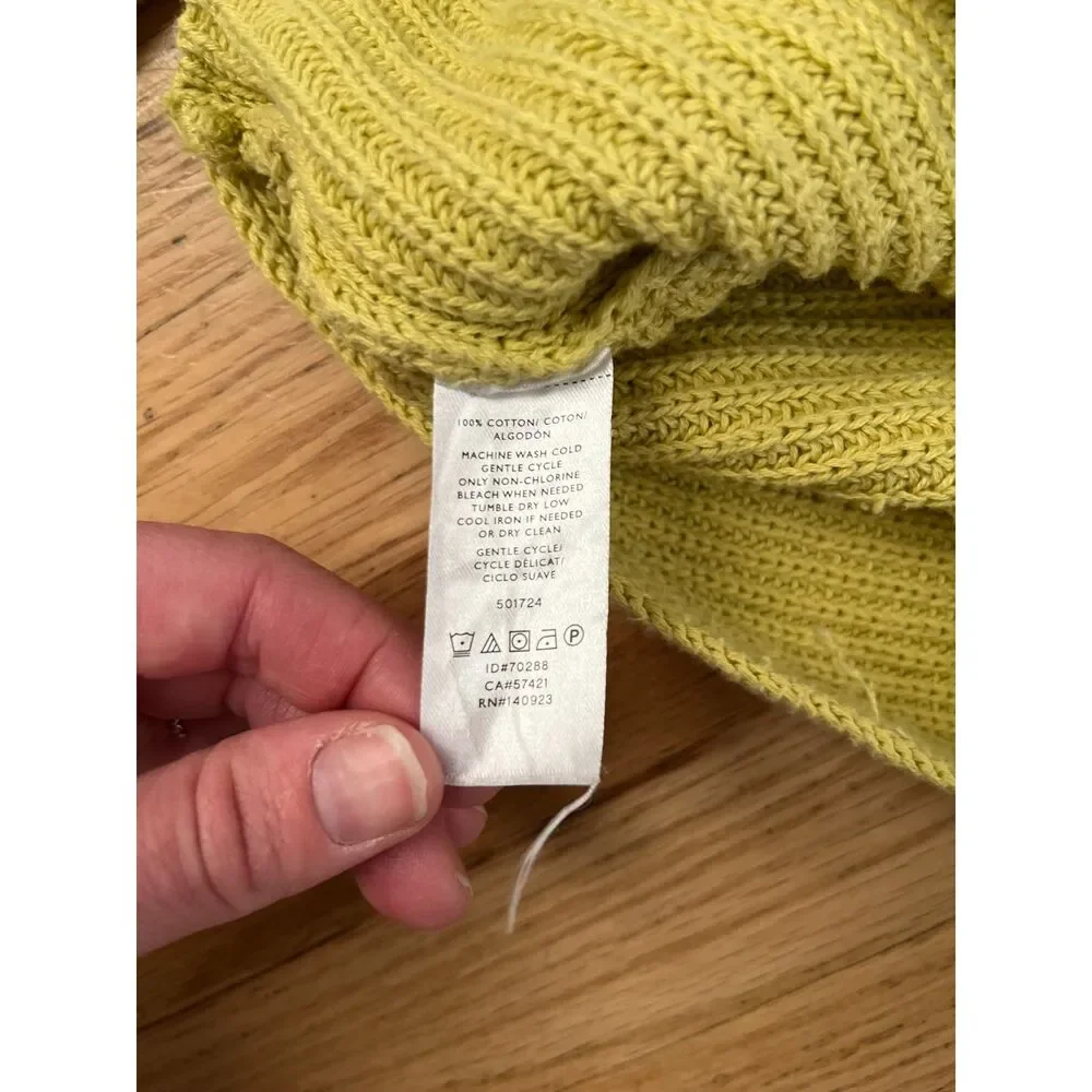Loft Bright Avocado Tie Back Sweater‎ Medium